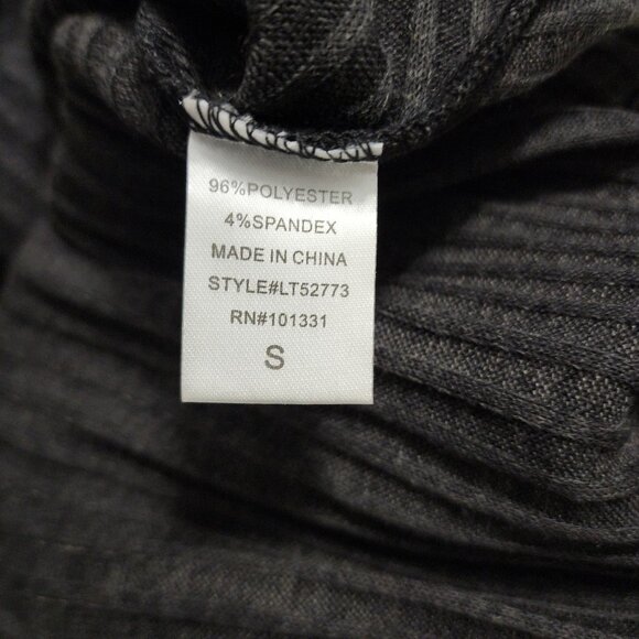 Charlotte Russe Fit&Flare Lng Sleeve Charcoal Gray Cross Front Dress Size S NWOT - Picture 4 of 7